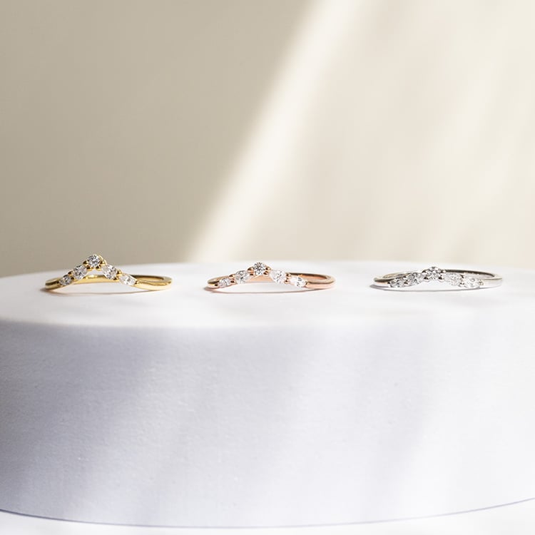 Vykrojený prsteň s round, pear a marquise lab-grown diamantmi Craig 141745