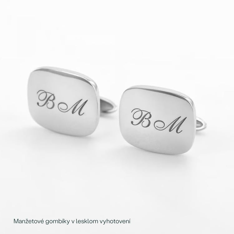 Zlaté manžetové gombíky s gravírom 165903