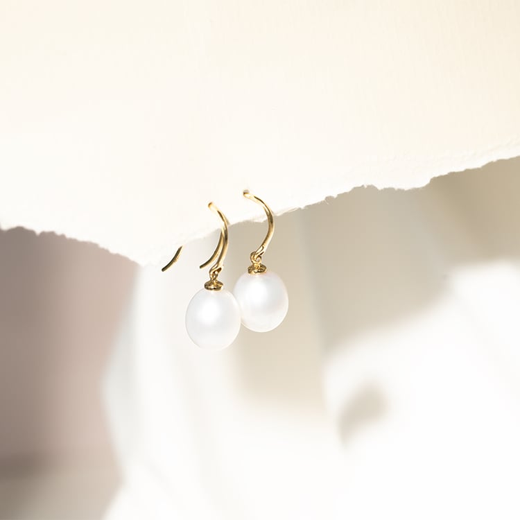 Zlatá perlová kolekcia s 9-9.50mm perlami Dakota 138428