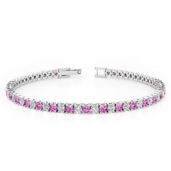 Elegantný strieborný náramok so zafírmi Pamela