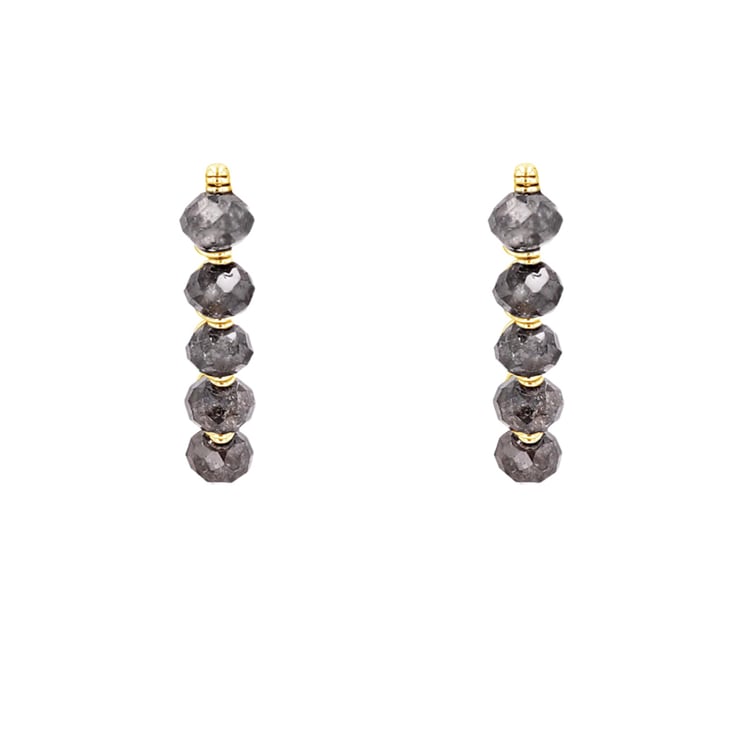 Visací náušnice so salt and pepper diamantmi Ariz 98714