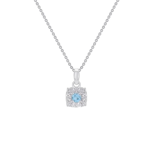 Akvamarínový zlatá set šperkov s diamantmi Shelby