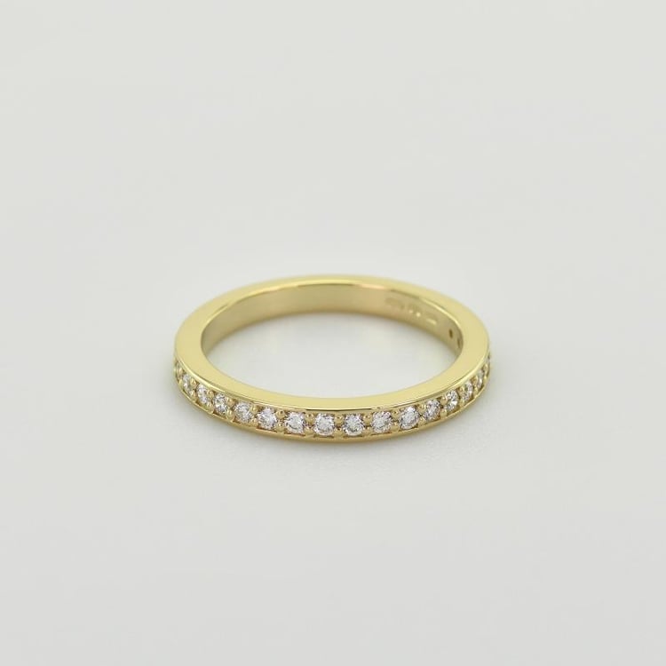 Eternity obrúčka s lab-grown diamantmi a pánsky pologuľatý prsteň Dunn 102015