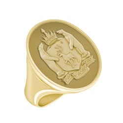 Pánsky prsteň s ručným gravírom vlastnej voľby Tauru