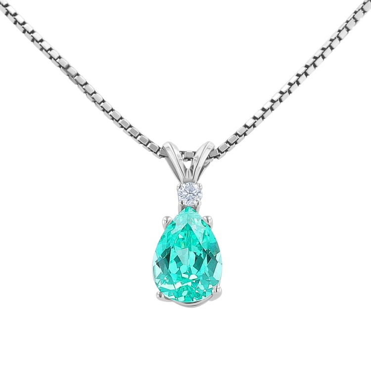 Kolekcia šperkov s pear lab-grown paraiba turmalínom Keyton 137042