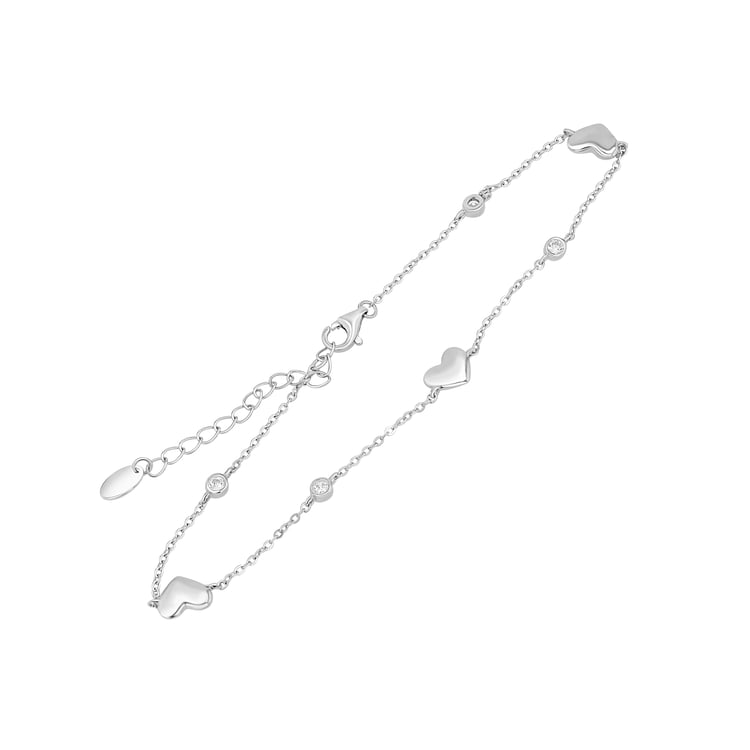 Strieborný minimalistický náramok na nohu Coraline