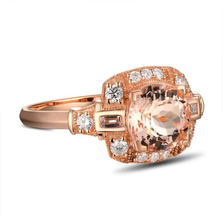 Morganitový prsteň 8547