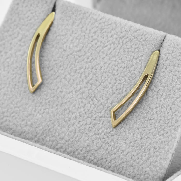 Zlaté fashion náušnice ear climber 42017