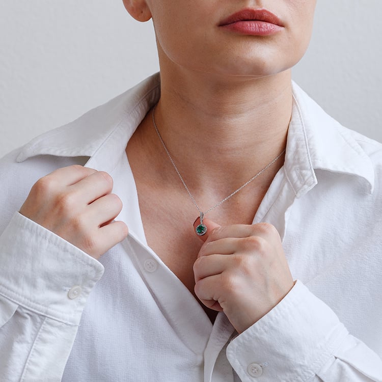 Smaragdová kolekcia šperkov zo zlata Dagney 133341