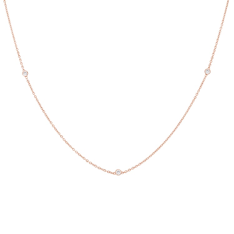 Náhrdelník s tremi diamantmi 78666