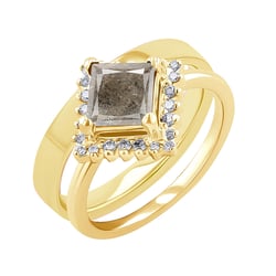 Set prsteňov so salt and pepper diamantom Kamal