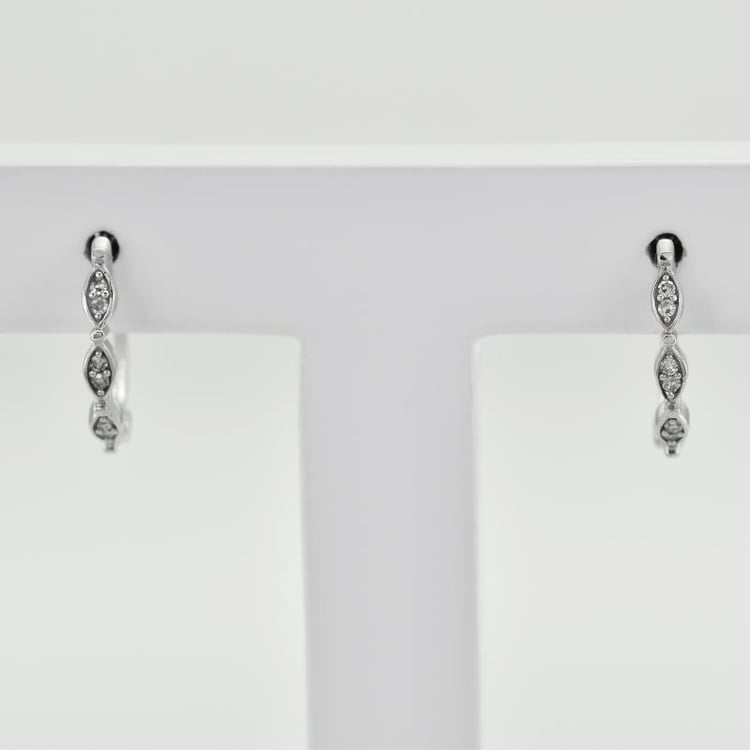 Strieborné kruhové náušnice s lab-grown diamantmi Vesell 103972