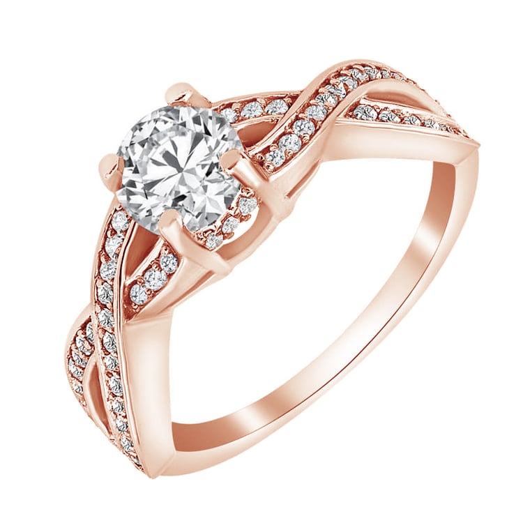 Prsteň z ružového zlata 81844