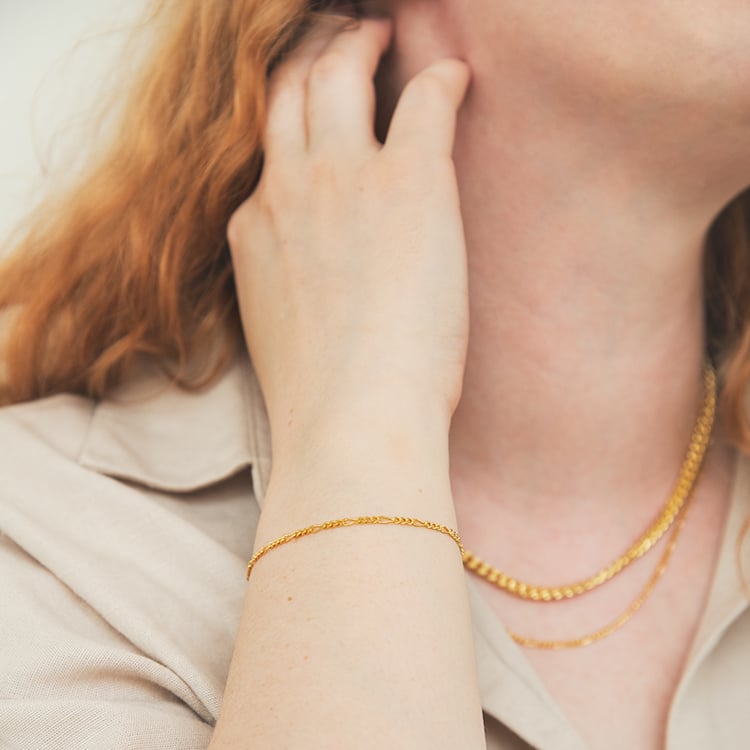 Figaro náramok 21 cm zo striebra 124458