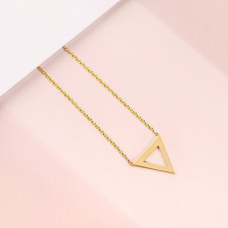 Strieborný náhrdelník v tvare trojuholníka AirTriangle 153276