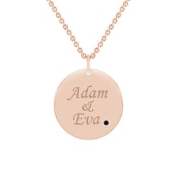 Zlatý prívesok s čiernym diamantom a gravírom vašej voľby Lorenzo