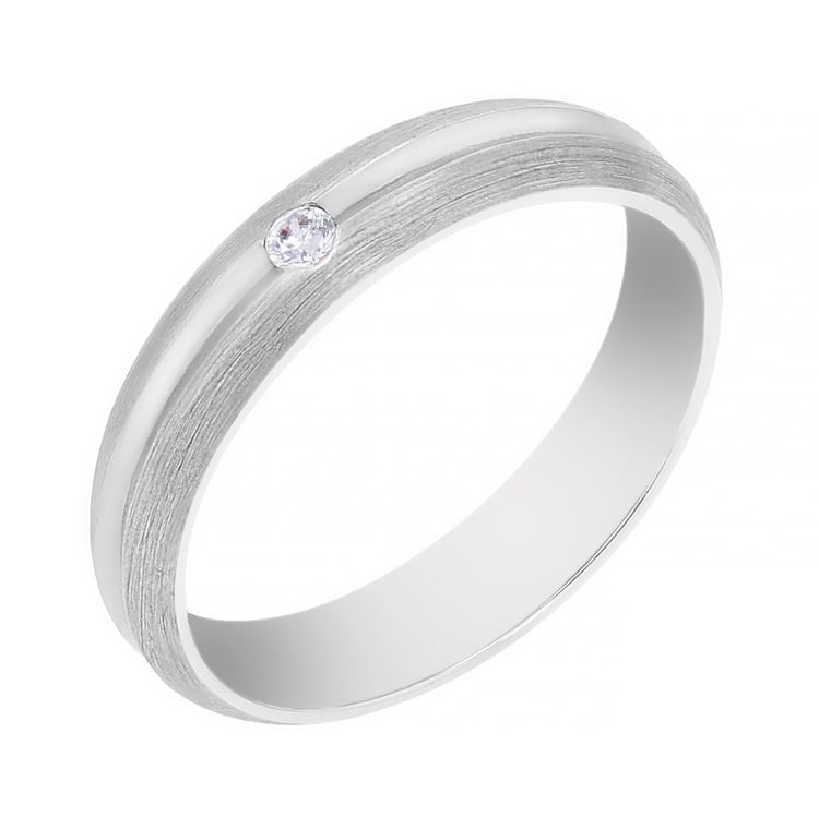 Zlaté svadobné prstene s diamantom Luri 105553