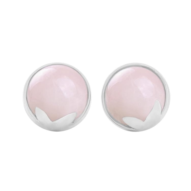 Cabochon ruženíny v zlatých náušnicích Madelynn 41312