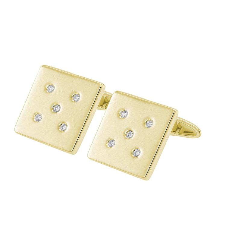 Manžetové gombíky zo zlata s diamantmi