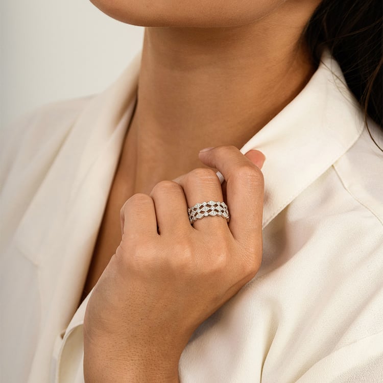 Moderný prsteň zo zlata s lab-grown diamantmi Gunnar 162893