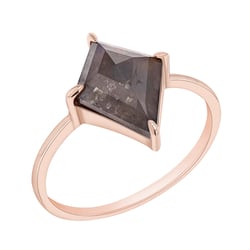 Minimalistický prsteň so salt and pepper diamantom Brogan