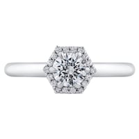 Halo prsteň s lab-grown diamantmi Ulyssa