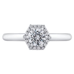Halo prsteň s lab-grown diamantmi Ulyssa