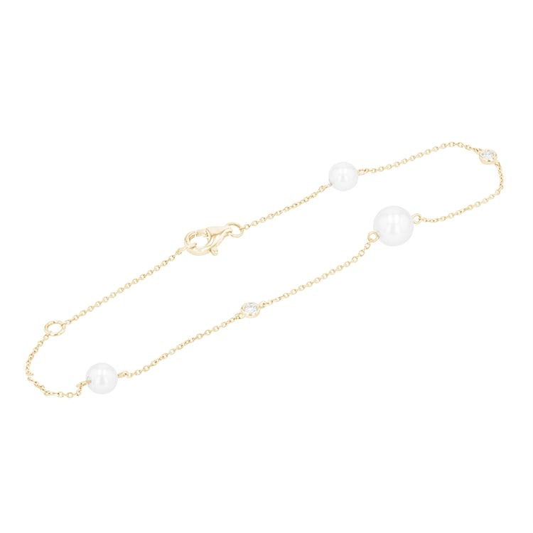 Náramok s perlami a diamantmi