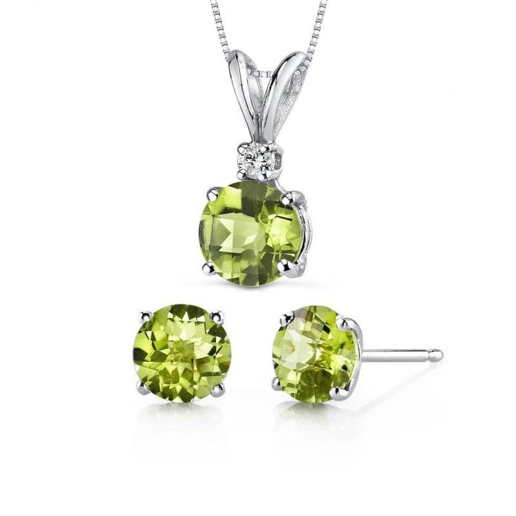 Elegantná kolekcia šperkov zo zlata s olivínmi Etona