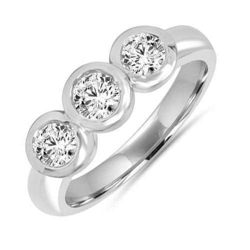 Prsteň z bieleho zlata