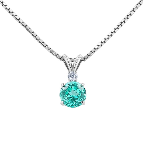 Set šperkov s okrúhlym lab-grown paraiba turmalínom Brasília