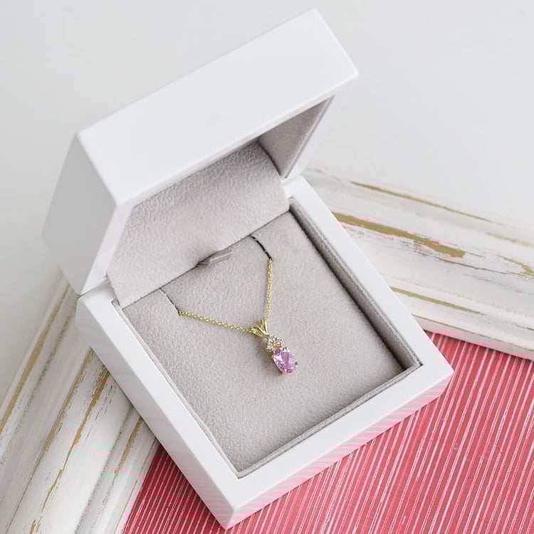 Zafírová slza v zlatom prívesku s diamantmi Erikka 94866