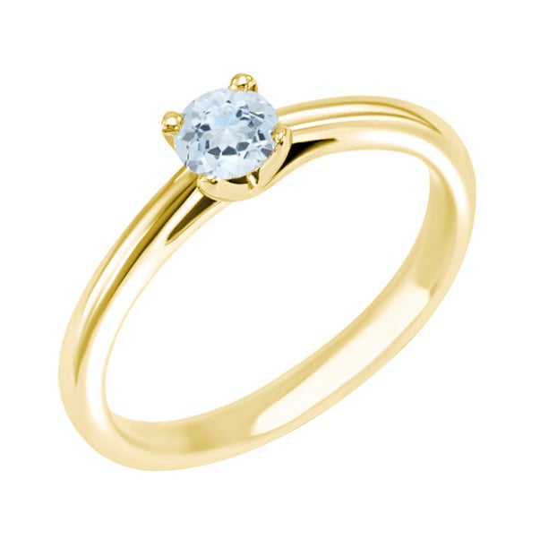 Zásnubný prsteň zo zlata s akvamarínom Zaida 59392