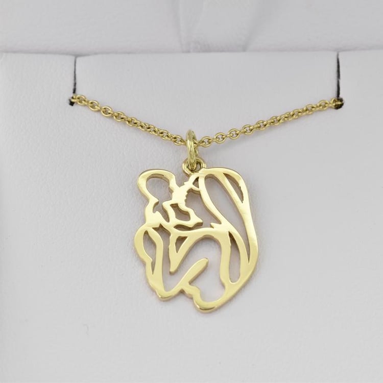 Zlatý prívesok matka a dieťa 22736