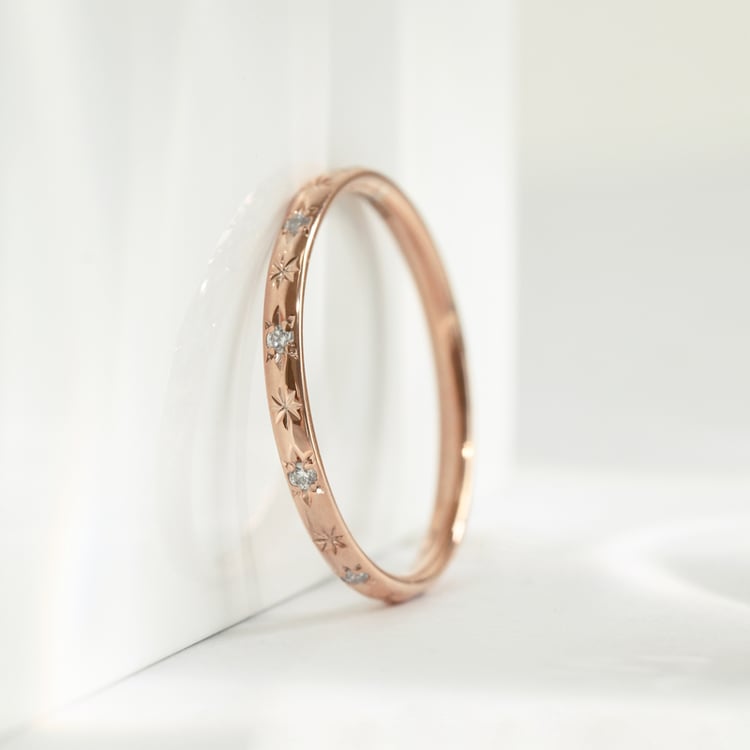 Svadobné obrúčky plné hviezd s diamantmi Burnet 118172