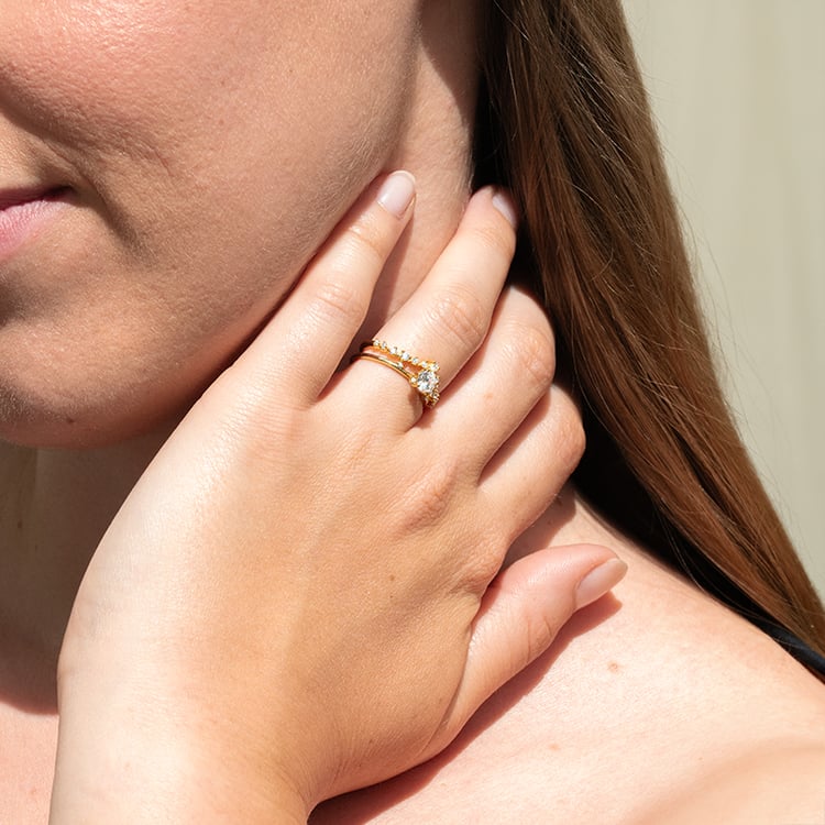 Vykrojený eternity prsteň s diamantmi Donnie 142466