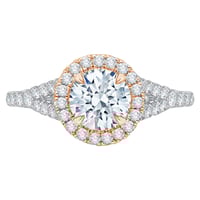 Zásnubný prsteň v halo štýle s lab-grown diamantmi Breana