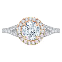 Zásnubný prsteň v halo štýle s lab-grown diamantmi Breana