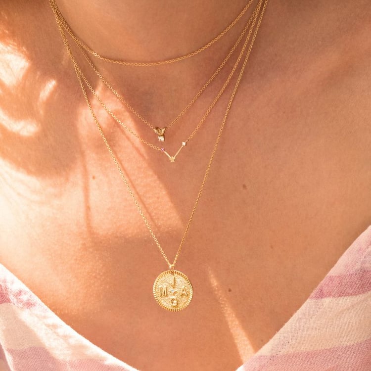 Zlatý prívesok s diamantom Geveline 142388