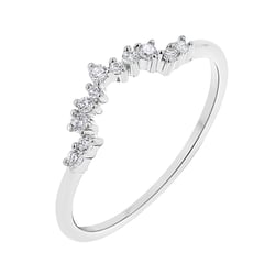 Vykrojený prsteň s round lab-grown diamantmi Keith