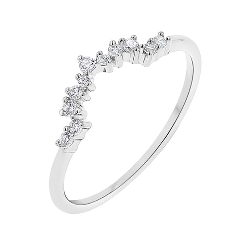 Vykrojený prsteň s round lab-grown diamantmi Keith