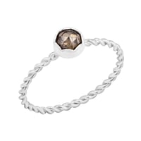 Prepletený prsteň so salt and pepper diamantom Leena