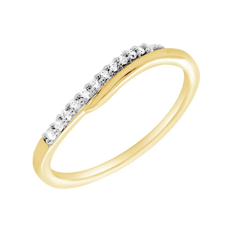 Atypicky zvlnený zlatý prsteň s lab-grown diamantmi Vide 162430