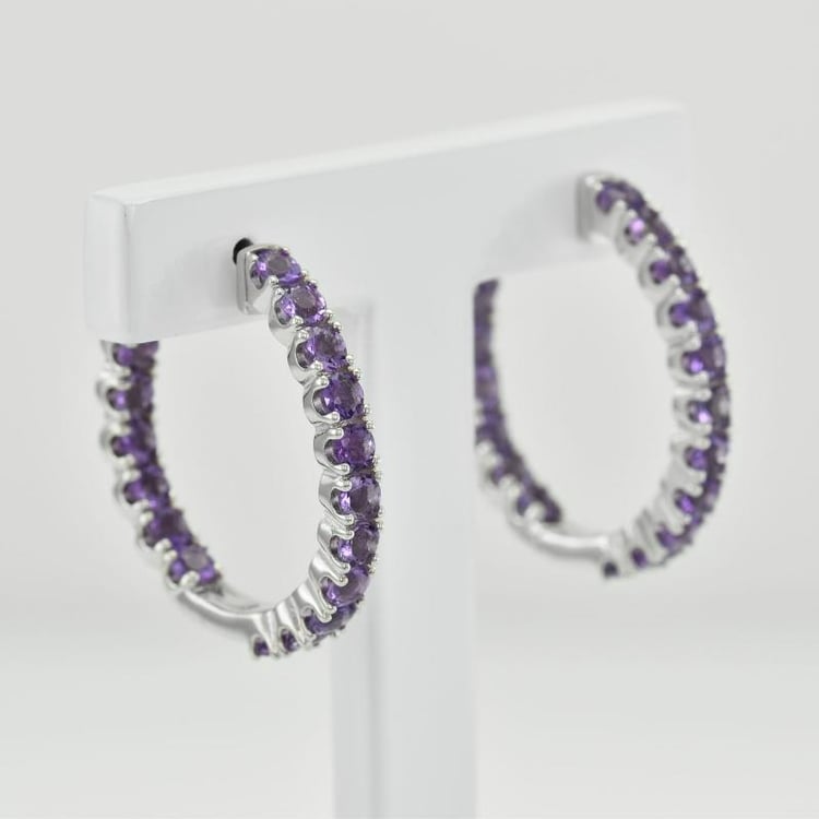 Ametystové náušnice 35736