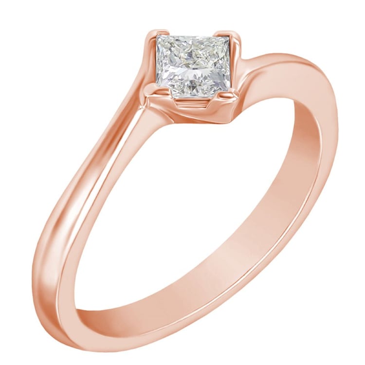 Zásnubný prsteň s princess diamantom 164027