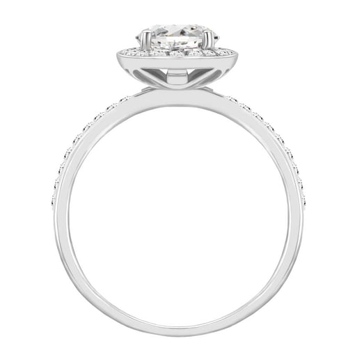 Zásnubný prsteň v halo štýle s lab-grown diamantmi Lilia