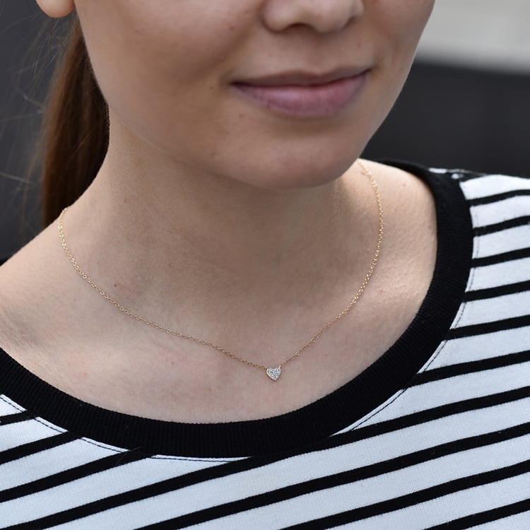 Diamantový náhrdelník so srdiečkom Algoma 41679