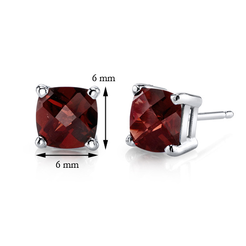 Zlaté granátové náušnice 31151