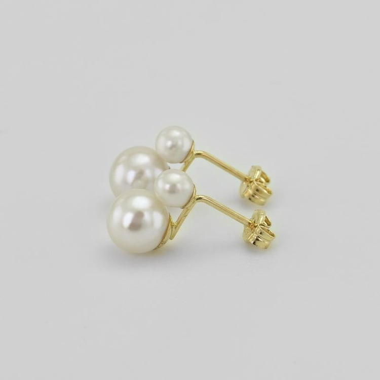 Perlové zlaté náušnice 37952