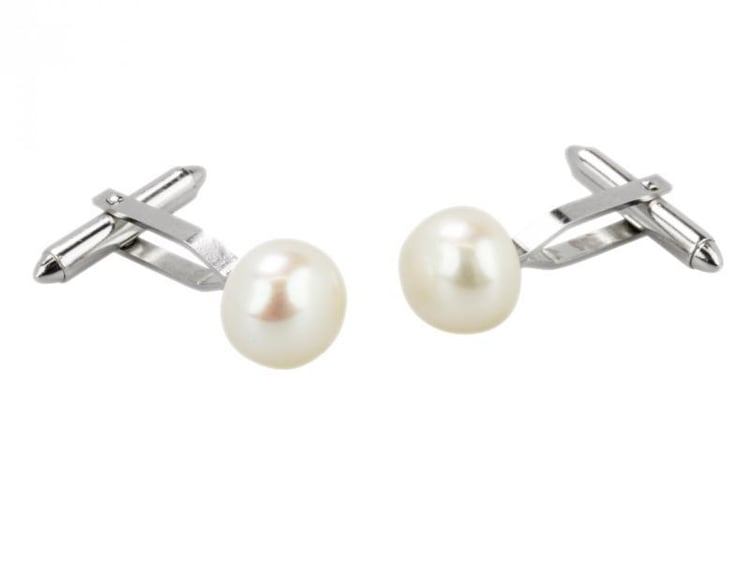 Perlové manžetové gombíky zo striebra Kaleo